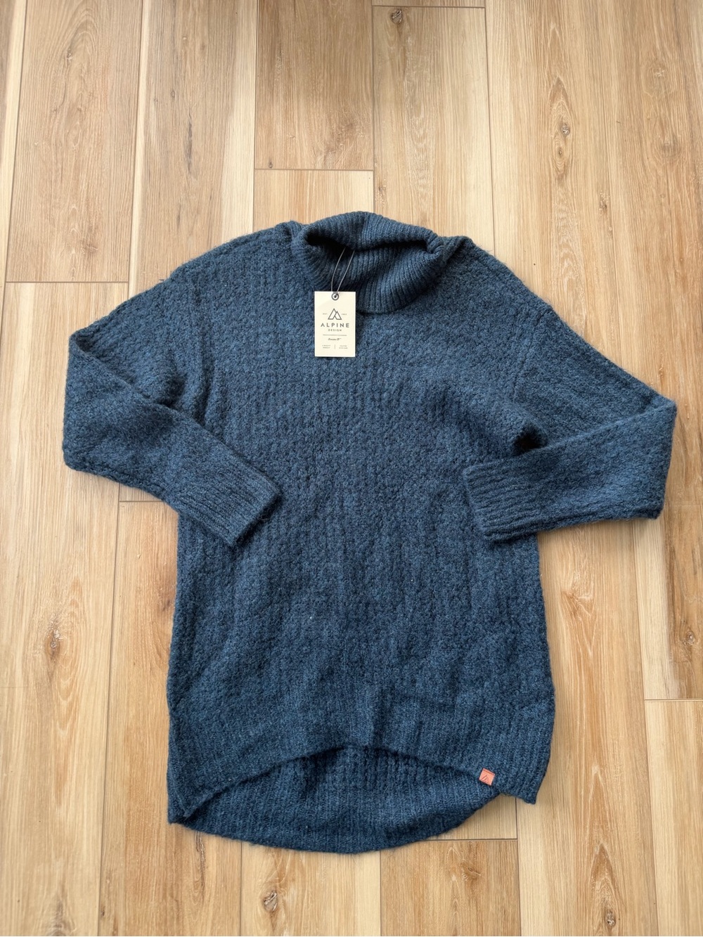 Dark Teal Cowl Neck Knit Sweater